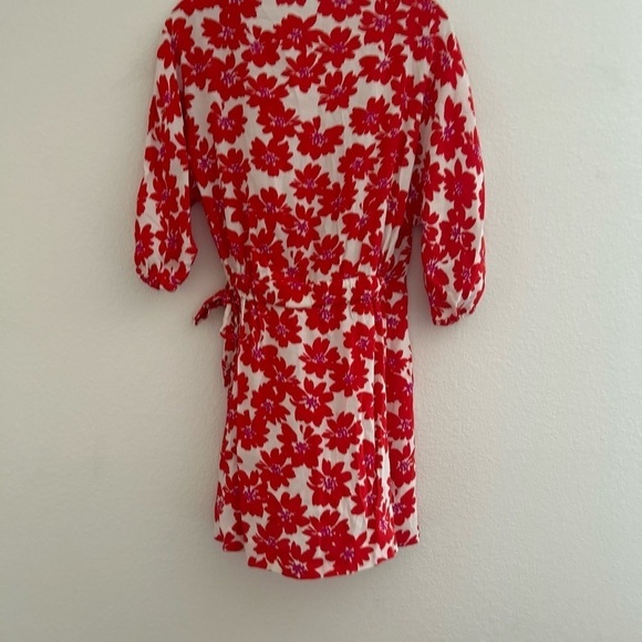 Zara Floral Wrap Dress Small - Picture 5 of 11